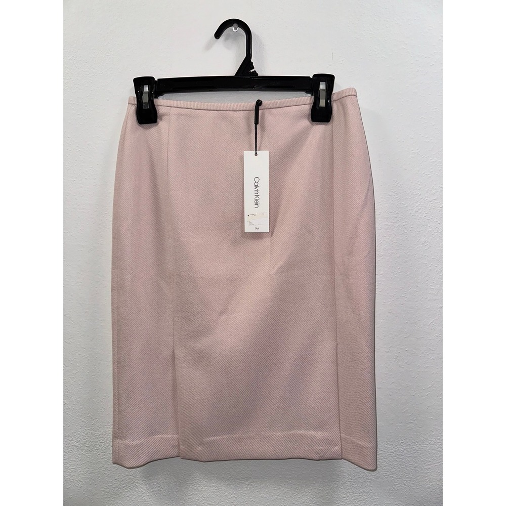 Calvin Klein Skirt, NWT, Women's‎ Blush Pink Pencil Career Business Slit, Size 0